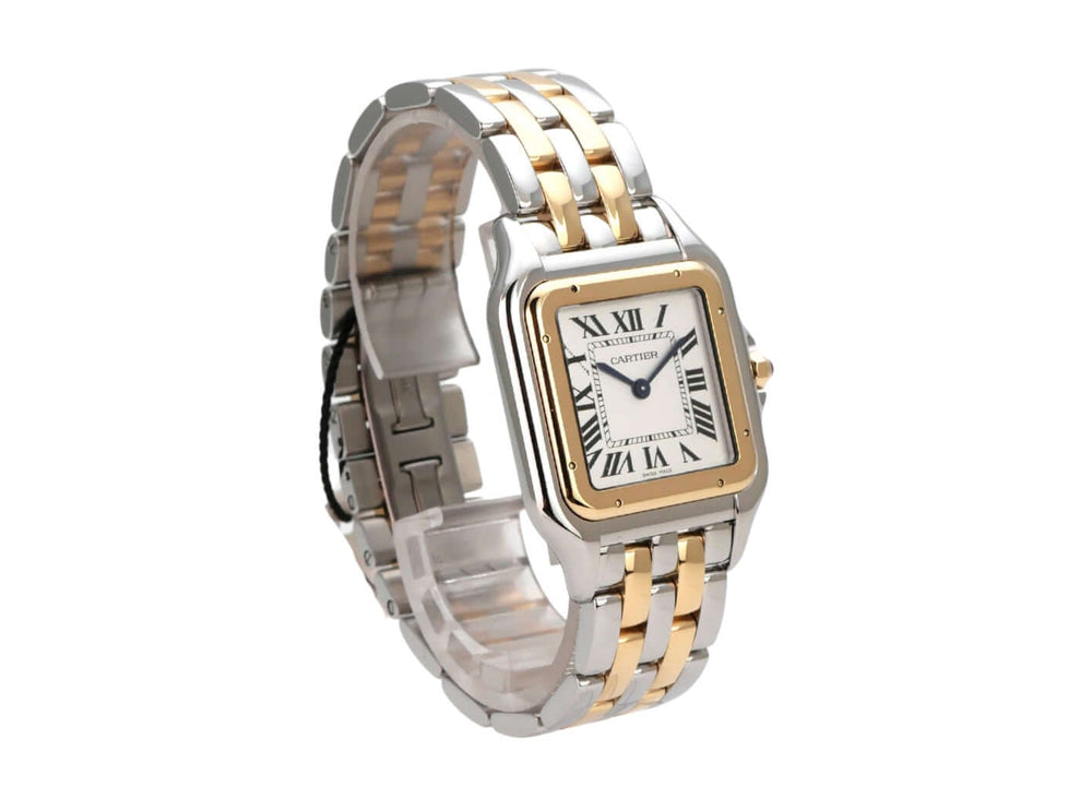 Cartier Panthere de Cartier Edelstahl Gelbgold W2PN0016 - Polierte Gelbgold-Lünette, die dem Uhrendesign einen luxuriösen Touch verleiht.