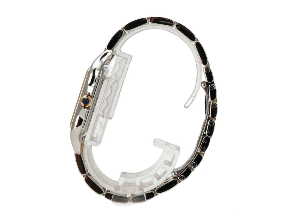 Cartier Panthere de Cartier Edelstahl Gelbgold W2PN0016 - Gesamtansicht der Uhr, die die Größe von 31 x 42 mm und den edlen Stil zeigt.