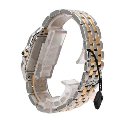 Cartier Panthere de Cartier Edelstahl Gelbgold W2PN0016 - Präsentation der Uhr mit Fokus auf die Quarzwerk-Technologie für präzise Zeitmessung.