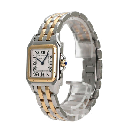 Cartier Panthere de Cartier Edelstahl Gelbgold W2PN0019 Mittleres Modell mit poliertem Edelstahl und Gelbgold.
