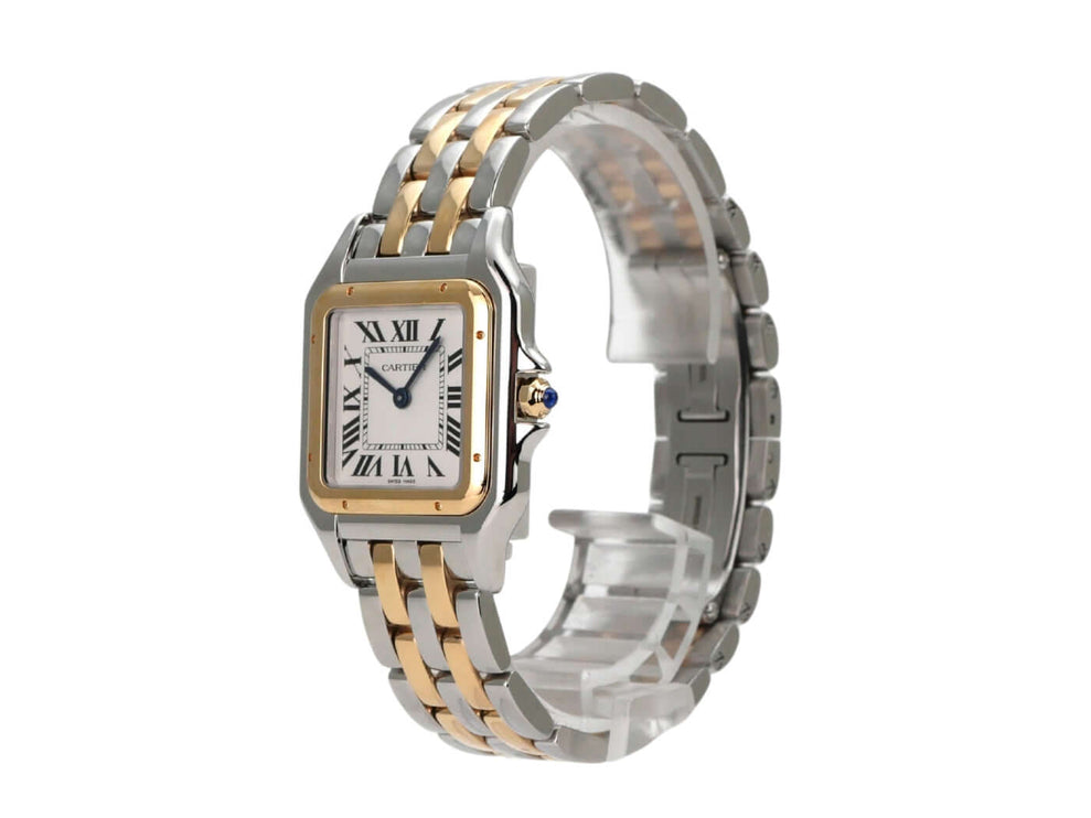 Cartier Panthere de Cartier Edelstahl Gelbgold W2PN0019 Mittleres Modell mit poliertem Edelstahl und Gelbgold.