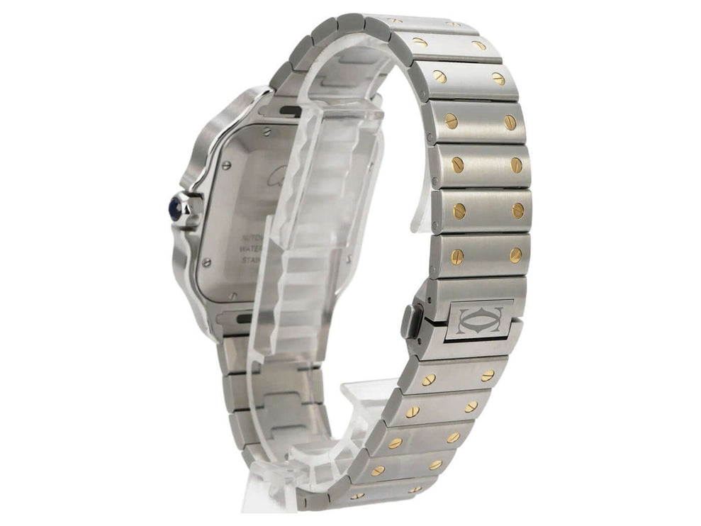 Cartier Santos de Cartier W2SA0009 Edelstahl Gelbgold großes Modell mit Edelstahl-Gelbgold-Armband und Automatikwerk