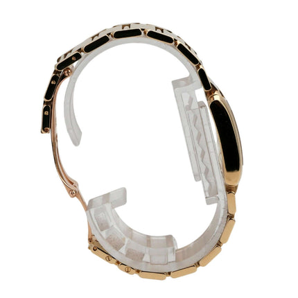 Cartier Tank Francaise kleines Modell Gelbgold W50002N2, Seiteansicht Armband und Gehäuse, 18 kt Gelbgold, elegantes Design.