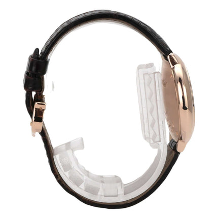 Cartier Ballon Bleu de Cartier W6920097 Rotgold Leder seitliche Ansicht mit braunem Lederarmband