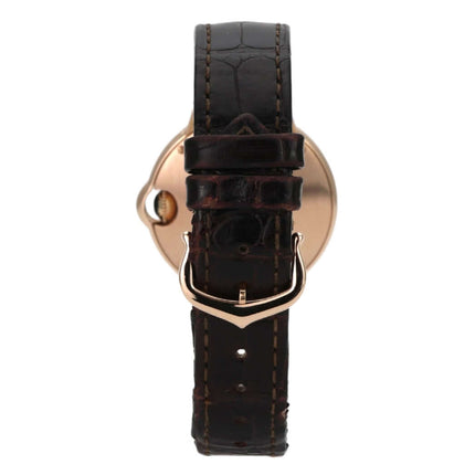 Cartier Ballon Bleu de Cartier W6920097 Rotgold Leder, Rückansicht des Armbands in braunem Leder.