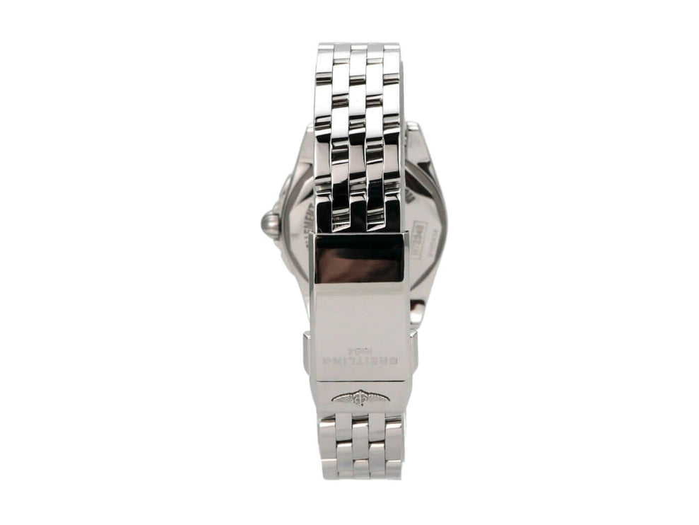 Breitling Galactic 29 W72348121B2A1 Ansicht des Edelstahlarmbands und Gehäuse rückseitig mit Faltschließe.