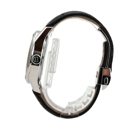 TAG Heuer Carrera Automatik Day-Date WAR201A.FC6266 seitliche Ansicht mit braunem Lederband