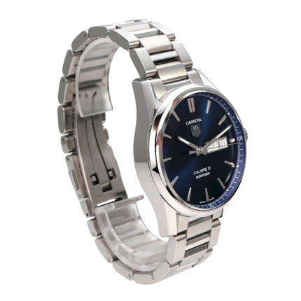 TAG Heuer Carrera WAR201E.BA0723 Automatik Day-Date Calibre 5 mit Edelstahlarmband und blauem Zifferblatt