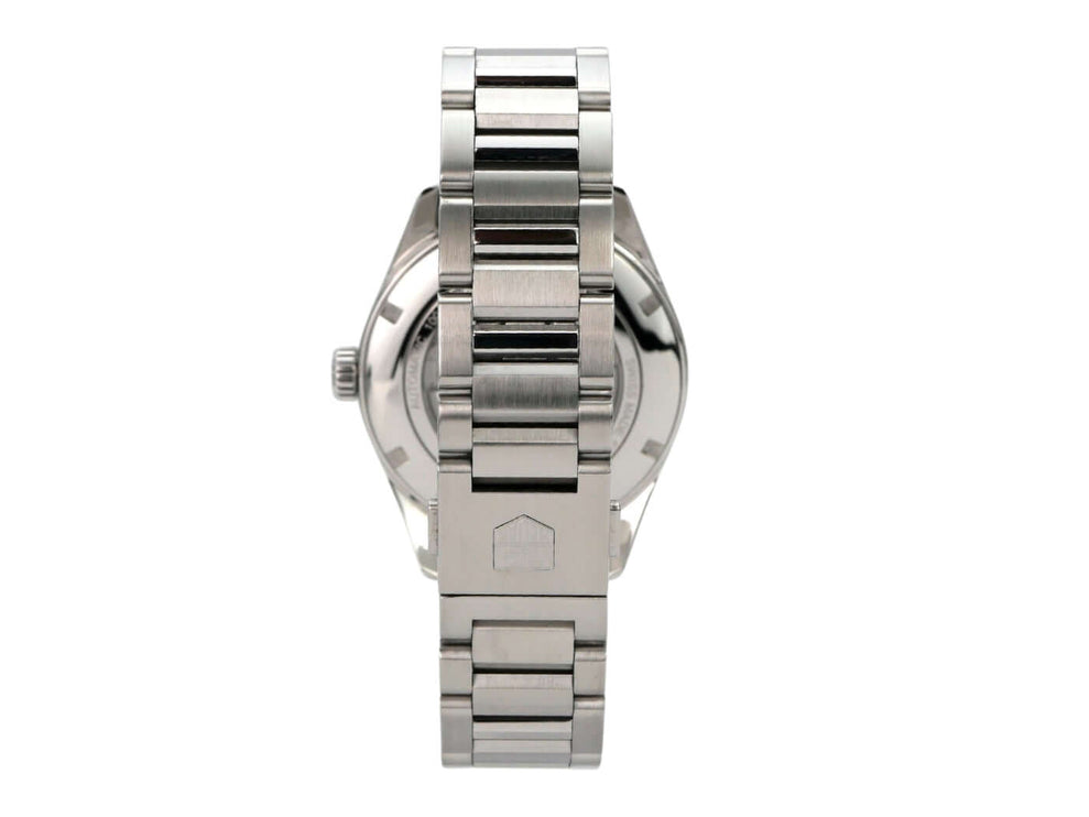 TAG Heuer Carrera WAR201E.BA0723 Automatik Day-Date Calibre 5 Uhr, Edelstahlarmband, elegante Rückansicht.