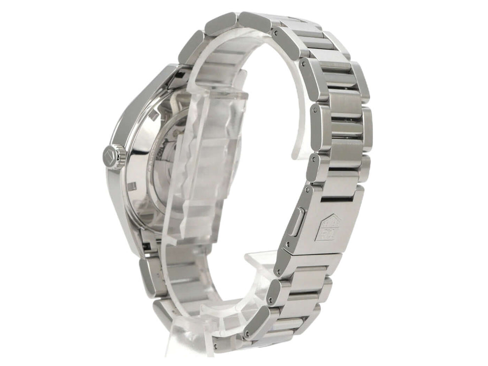 TAG Heuer Carrera Automatik Calibre 5 WAR211A.BA0782 aus Edelstahl mit schwarzem Zifferblatt und Armband