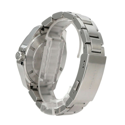 TAG Heuer Aquaracer Calibre 7 WAY201F.BA0927 Twin-Time Uhr mit Edelstahlarmband aus der Seite.