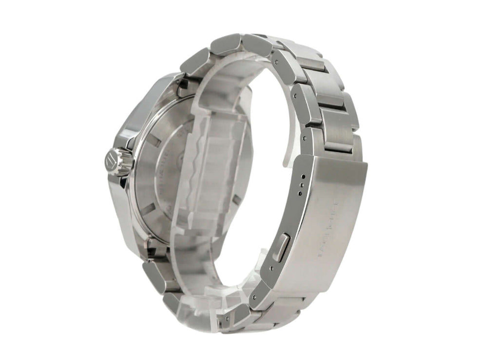 TAG Heuer Aquaracer Calibre 7 WAY201F.BA0927 Twin-Time Uhr mit Edelstahlarmband aus der Seite.