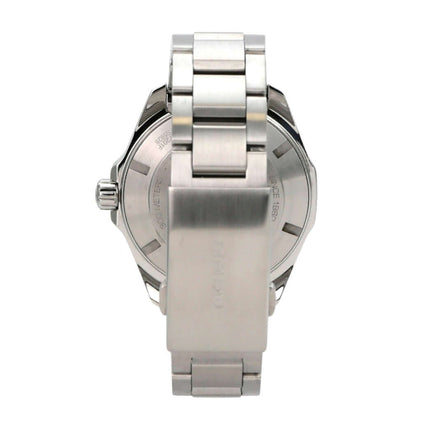 TAG Heuer Aquaracer Calibre 7 WAY201F.BA0927 Twin-Time Uhr aus Edelstahl mit satiniertem Armband.