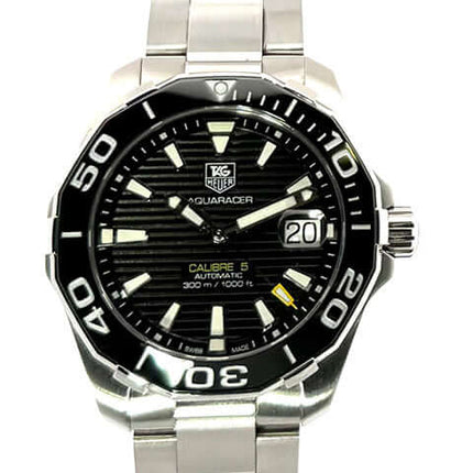 TAG Heuer Aquaracer 300M Calibre 5 Automatik WAY211A.BA0928 Edelstahl Herrenuhr mit Keramik-Lünette und schwarzem Zifferblatt