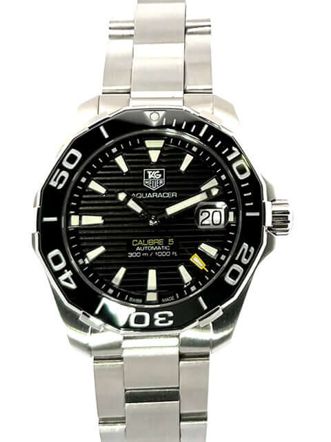 TAG Heuer Aquaracer 300M Calibre 5 Automatik WAY211A.BA0928 Edelstahl Herrenuhr mit Keramik-Lünette und schwarzem Zifferblatt