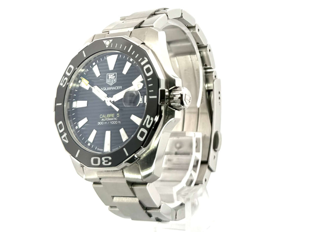 TAG Heuer Aquaracer 300M Calibre 5 Automatik 41mm Edelstahlarmband und schwarze Keramiklünette, Ref. WAY211A.BA0928