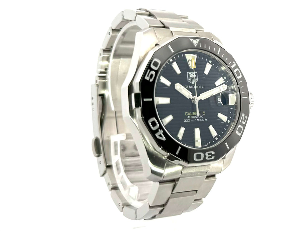 TAG Heuer Aquaracer 300M Calibre 5 Automatik 41 mm Ref. WAY211A.BA0928 Edelstahl mit schwarzer Keramik Lünette und schwarzem Zifferblatt