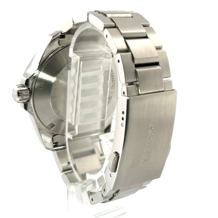 Edelstahlarmband der TAG Heuer Aquaracer 300M Calibre 5 Automatik 41 mm Ref. WAY211A.BA0928, satiniertes Finish und Faltschließe.