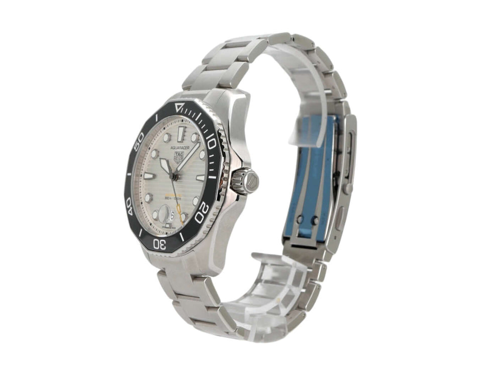 TAG Heuer Aquaracer Professional 300 WBP201C.BA0632 Edelstahl mit schwarzer Keramik Lünette und grauem Zifferblatt.