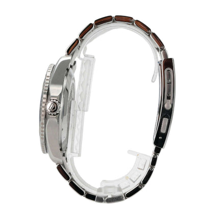 Seitenansicht der TAG Heuer Aquaracer Professional 300 Date WBP201C.BA0632 mit Edelstahlband und Keramiklünette.