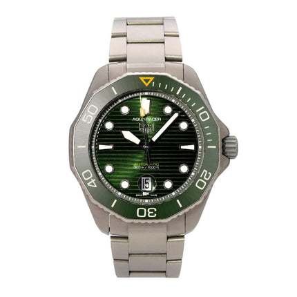 TAG Heuer Aquaracer Professional 300 Date WBP208B.BF0631, grüne Taucheruhr aus Titan mit Automatik und Datumsanzeige