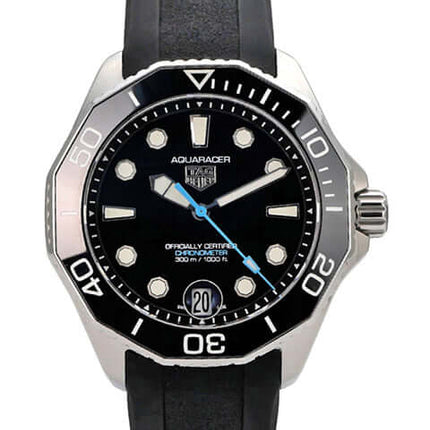 TAG Heuer Aquaracer Professional 300 Date WBP5110.FT6257 mit schwarzem Zifferblatt und Kautschukband