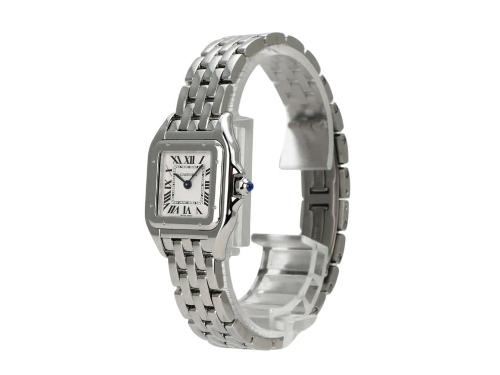 Cartier Panthere de Cartier WSPN0013 Edelstahlarmbanduhr mit Quarzwerk und römischen Ziffern.