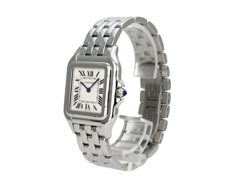 Cartier Panthere de Cartier WSPN0016 Edelstahl Armbanduhr mit Quarzwerk und silberfarbenem Zifferblatt