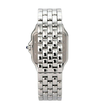 Cartier Panthere de Cartier WSPN0016 Edelstahlarmbandansicht, elegantes Design, polierte Oberfläche.