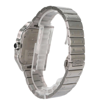 Edelstahlarmband der Cartier Santos de Cartier WSSA0037 Uhr von hinten betrachtet