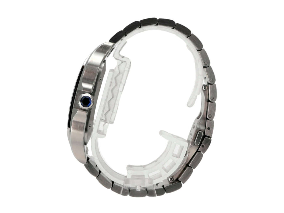 Cartier Santos de Cartier großes Modell WSSA0062 Edelstahlband und Gehäuseansicht von der Seite