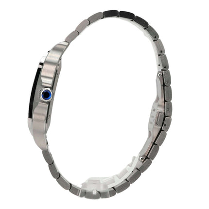 Cartier Santos de Cartier Dual Time WSSA0076 Armbanduhr mit Edelstahl-Gehäuse und Kautschukband