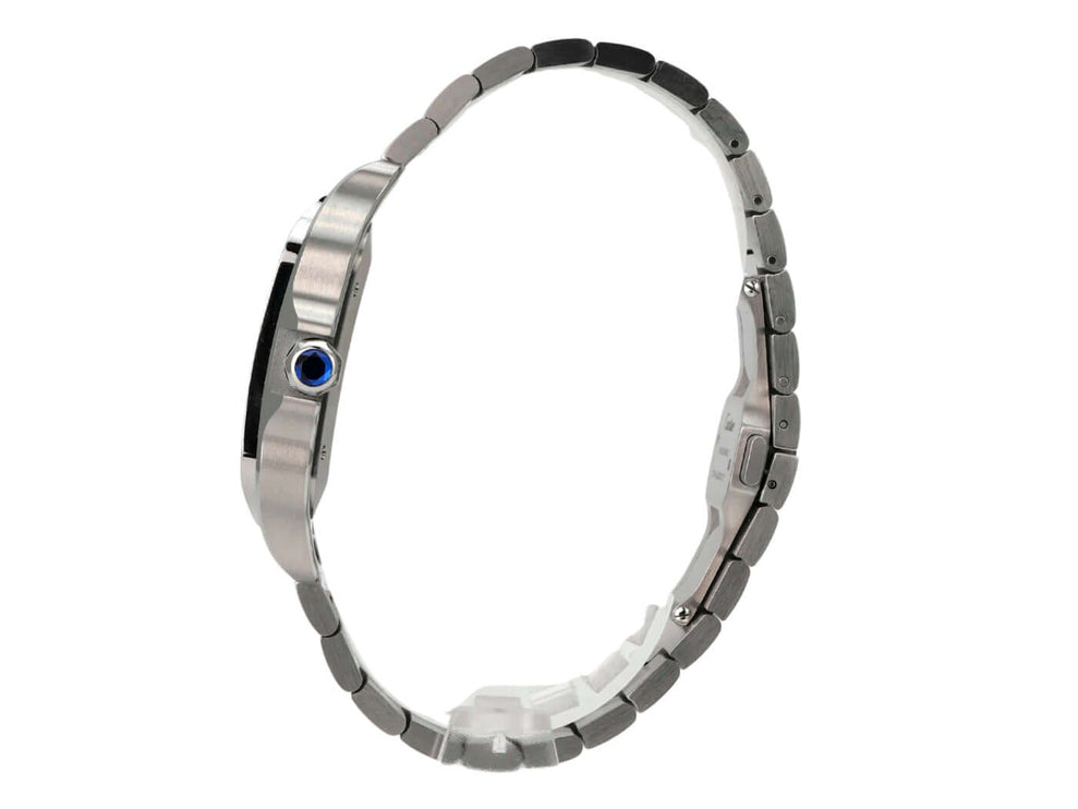 Cartier Santos de Cartier Dual Time WSSA0076 Armbanduhr mit Edelstahl-Gehäuse und Kautschukband