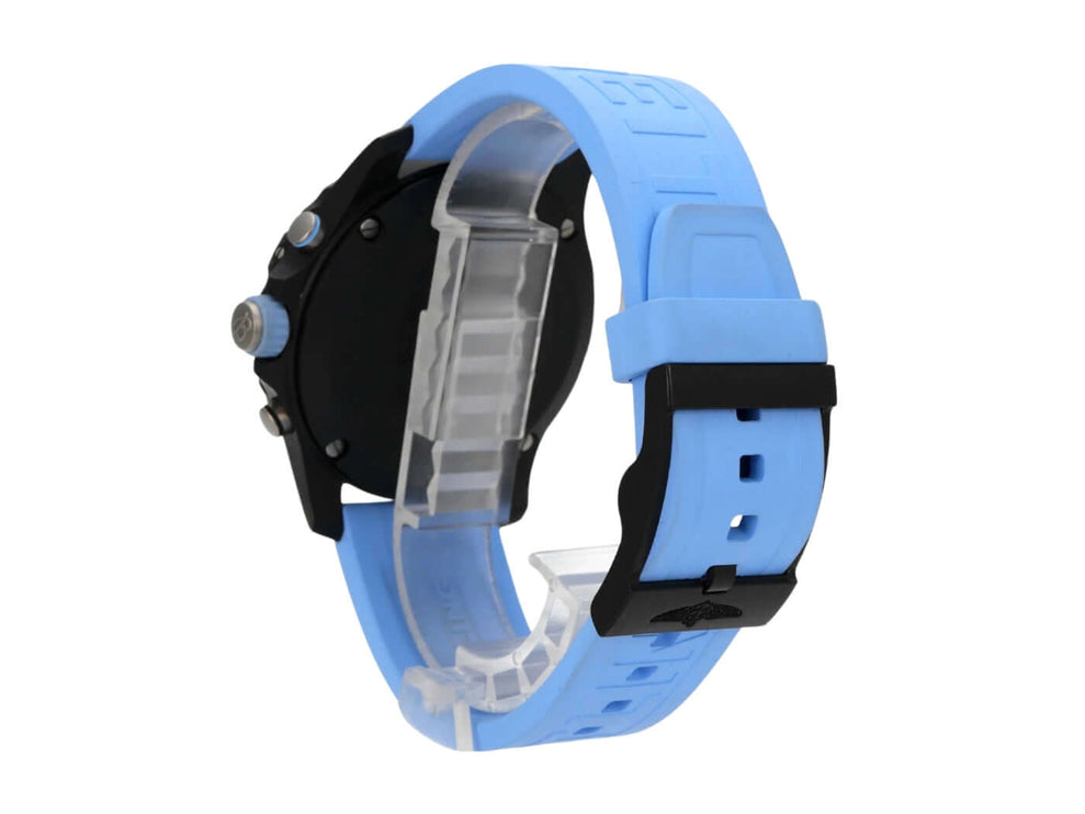 Breitling Endurance Pro X82310281B1S1 mit blauem Kautschukband von der Seite
