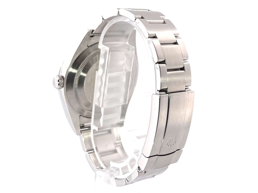 Rückseite der Rolex Oyster Perpetual 39 Schwarz 114300 Edelstahlgehäuse und -band mit Faltschließe, Gehäusedurchmesser 39 mm, Automatik Uhr aus 2019