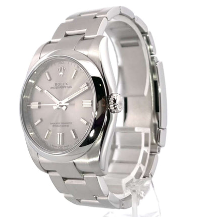 Rolex Oyster Perpetual 36 Ref. 116000 Edelstahl Uhr mit Stahlfarbenem Zifferblatt und Oyster Armband, aus 2014, sehr guter Zustand