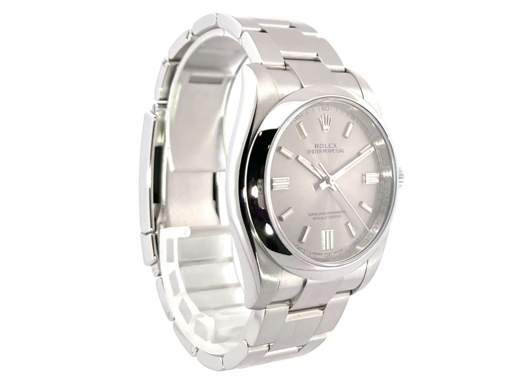 Rolex Oyster Perpetual 36 Ref. 116000 Zifferblatt Stahl LC100 Automatikuhr aus Edelstahl mit Leuchtindizes in sehr gutem Zustand