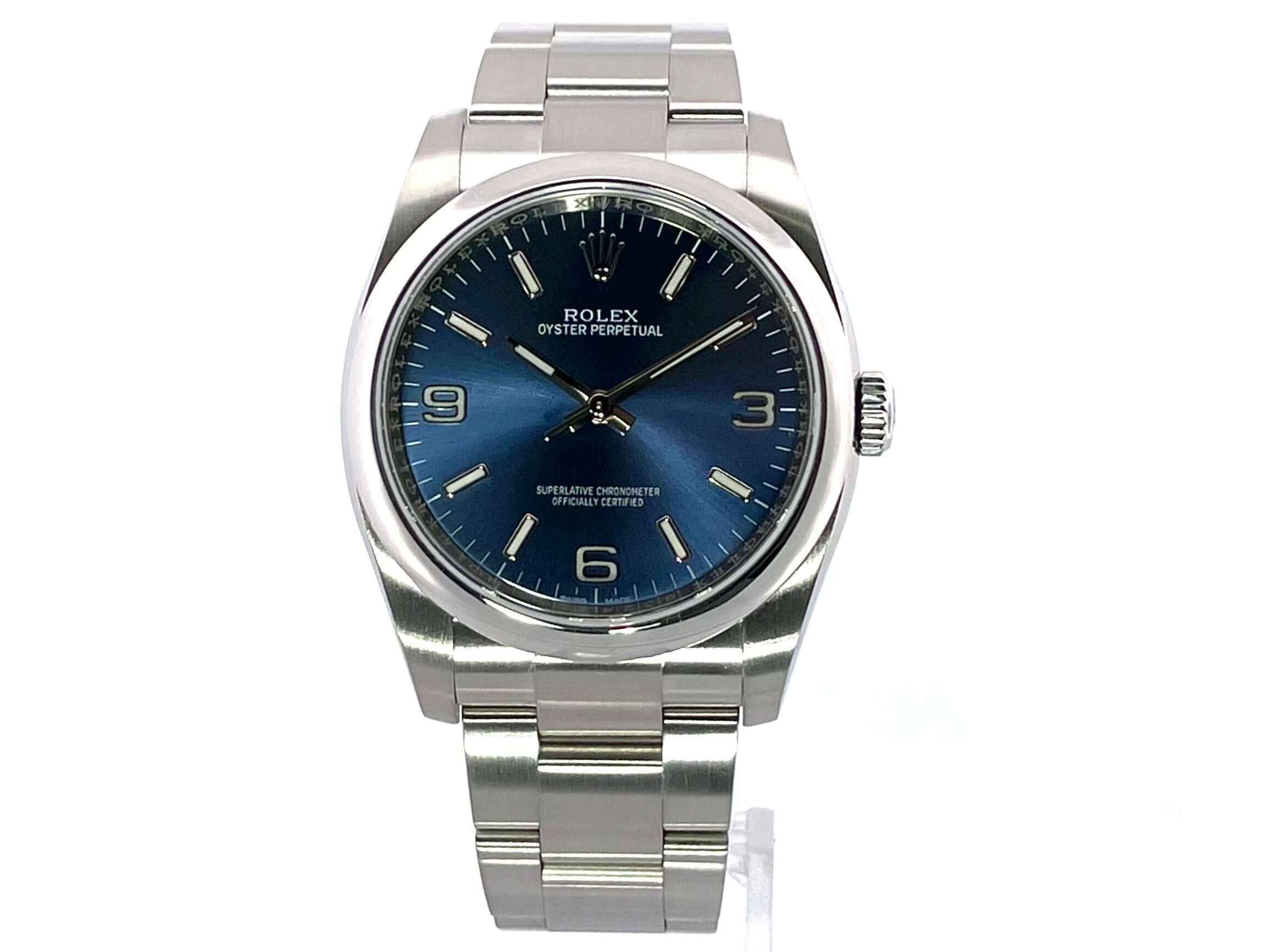 Perpetual 116000 116000 Blue Dial Rolex Oyster Perpetual 36