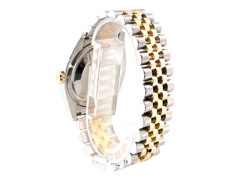 Rückansicht des Rolex Datejust 36 Edelstahl / Gelbgold 116233 mit Jubilé Armband