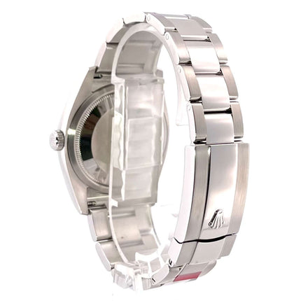 Rückseite des Rolex Datejust 36 Edelstahl Weißgold 116234 mit Oyster Edelstahl Armband und Faltschließe, poliert und satiniert