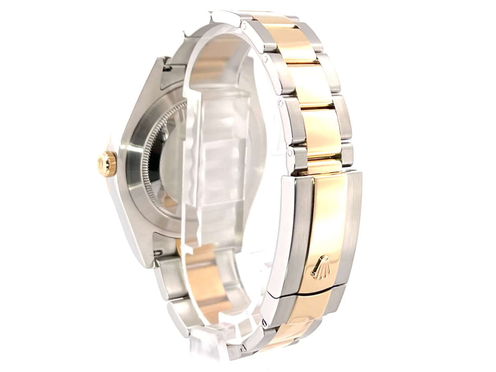 Rückseite des Rolex Datejust II 41 Edelstahl - Gelbgold 116333 mit poliertem und satiniertem Edelstahl / 18 kt Gelbgold Oyster Armband