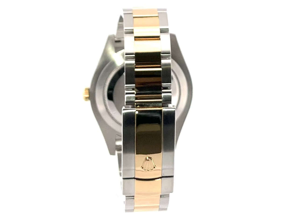 Edelstahl-Gelbgold Armband des Rolex Datejust II 41, Ref. 116333 mit Faltschließe, Rückansicht