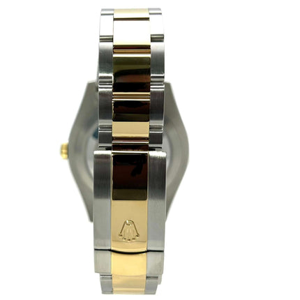 Rückseite des Rolex Datejust II 41 Edelstahl Gelbgold Armband mit Faltschließe.