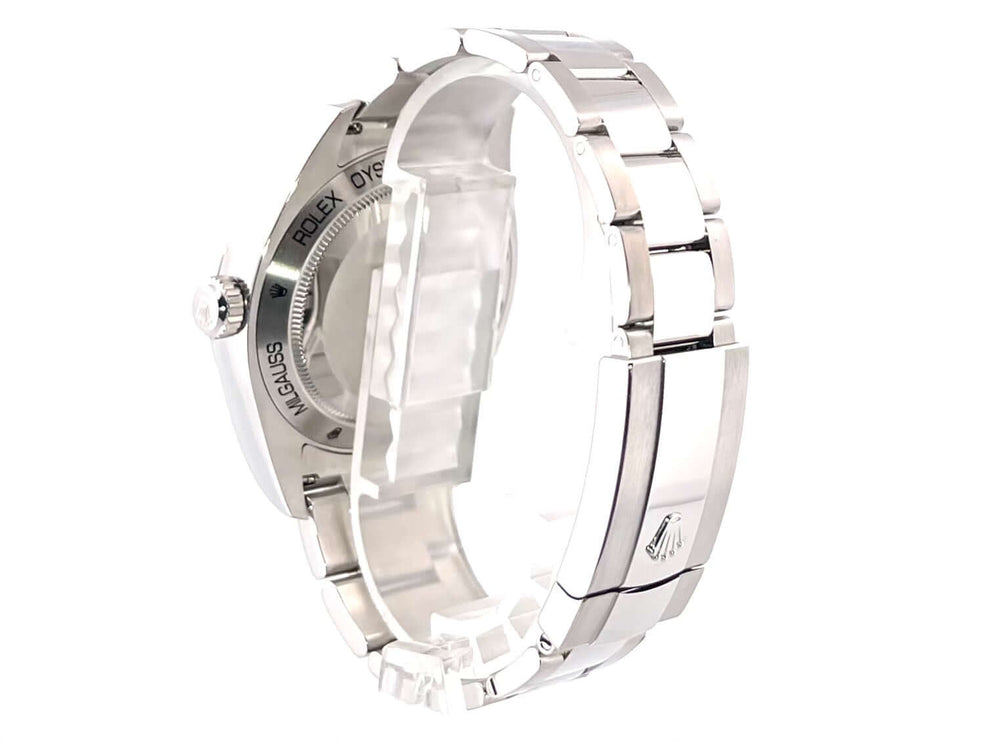 Rolex Oyster Perpetual Milgauss 116400GV Edelstahlarmband Rückansicht