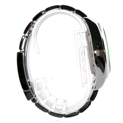 Rolex Oyster Perpetual Milgauss 116400GV Blau Edelstahlarmband seitliche Ansicht