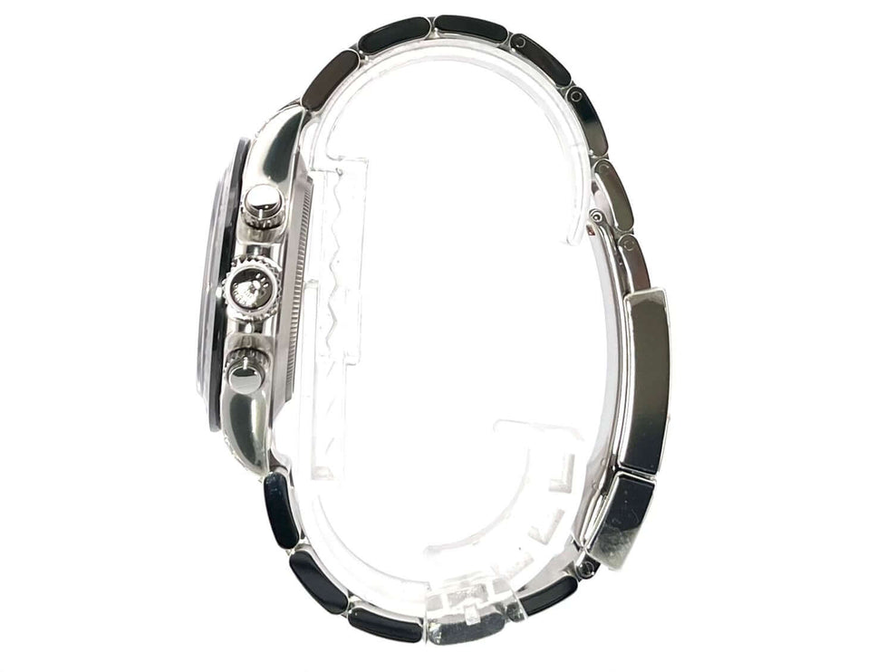 Seitenansicht Rolex Daytona Edelstahl 116500LN Weiß verklebt, Edelstahl poliert, satiniert, Keramik Lünette, Oyster Armband