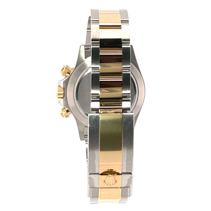 Rückseite Rolex Daytona Edelstahl Gelbgold 116503 mit Oyster Armband und Sicherheitsfaltschließe.