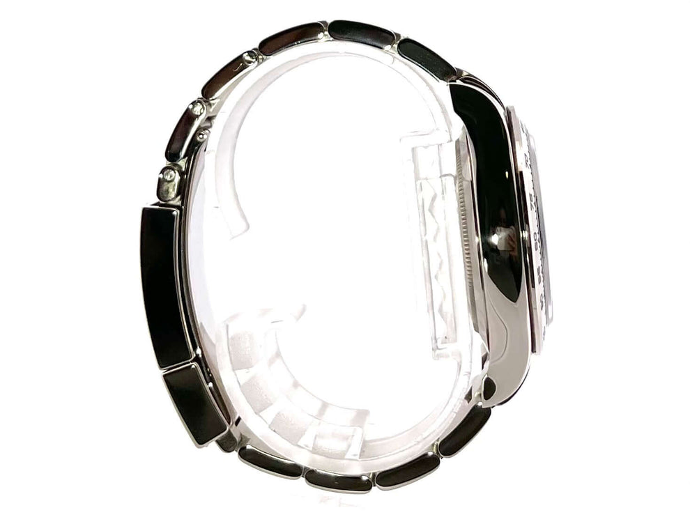 Rolex Cosmograph Daytona Weißgold 116509 Seitenansicht des 18 kt Weißgoldgehäuses und Oyster-Armbands