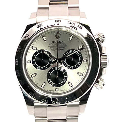 Rolex Cosmograph Daytona 116509 Weißgold aus 2022 mit grauem Zifferblatt und Oyster-Armband aus 18 kt poliertem und satiniertem Weißgold