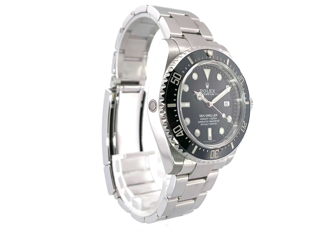 Rolex Sea-Dweller 4000 Ref. 116600, schwarz Zifferblatt, einseitig drehbare Lünette, Edelstahl Oysterband, 40mm Gehäuse, Uhr aus Jahr 2014